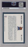 Michael Jordan from the 1992-93 Fleer  set graded by PSA and given an overall grade of 8.