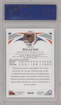 Emeka Okafor from the 2004-05 Topps set graded by PSA and given an overall grade of 9.