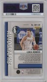 Luka Doncic from the 2020-21 Panini Mosaic set graded by PSA and given an overall grade of 9.