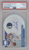 Luka Doncic from the 2022-23 Panini Crown Royale set graded by PSA and given an overall grade of 9.