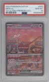 Mew ex from the 2023 Pokemon SV set featuring a Scarlet & Violet 151 Ultra Premium Collection parallel graded by PSA and given an overall grade of 10.