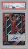 Collin Sexton from the 2018-19 Panini Prizm set featuring a Choice parallel graded by PSA and given an overall grade of 9.