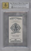 Junior Caminero from the 2024 Topps Allen & Ginter X set featuring a Gold Ink parallel graded by Beckett and given an overall grade of 8.5.