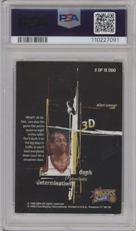 Allen Iverson from the 1998-99 Skybox Premium set graded by PSA and given an overall grade of 6.