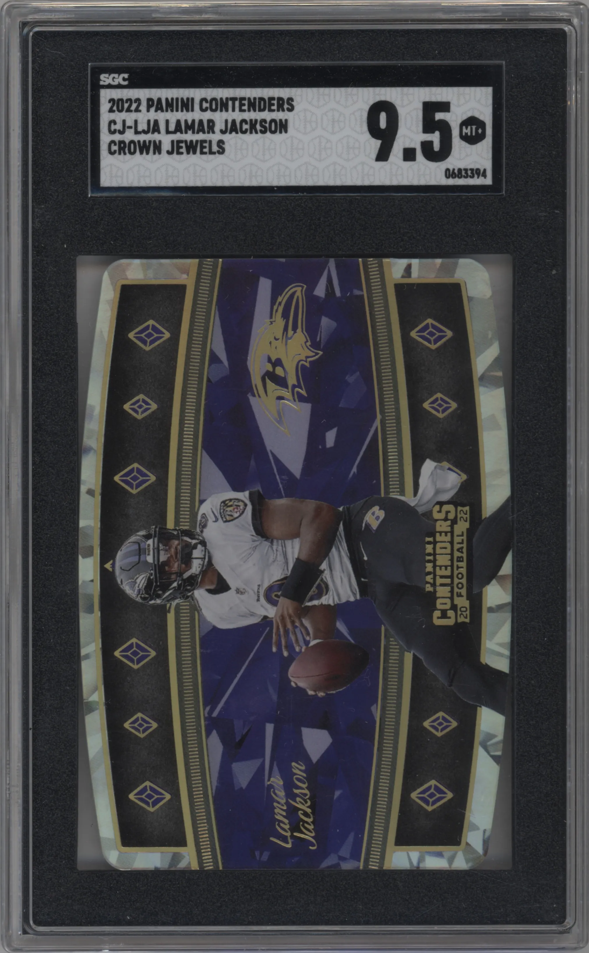 2022 Panini Contenders Crown Jewels Lamar Jackson SGC 9.5