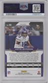Justin Jefferson from the 2020 Panini Prizm set featuring a Red Ice Prizm parallel graded by PSA and given an overall grade of 9.