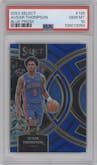 Ausar Thompson from the 2023-24 Panini Select  set featuring a Blue Prizm parallel graded by PSA and given an overall grade of 10.