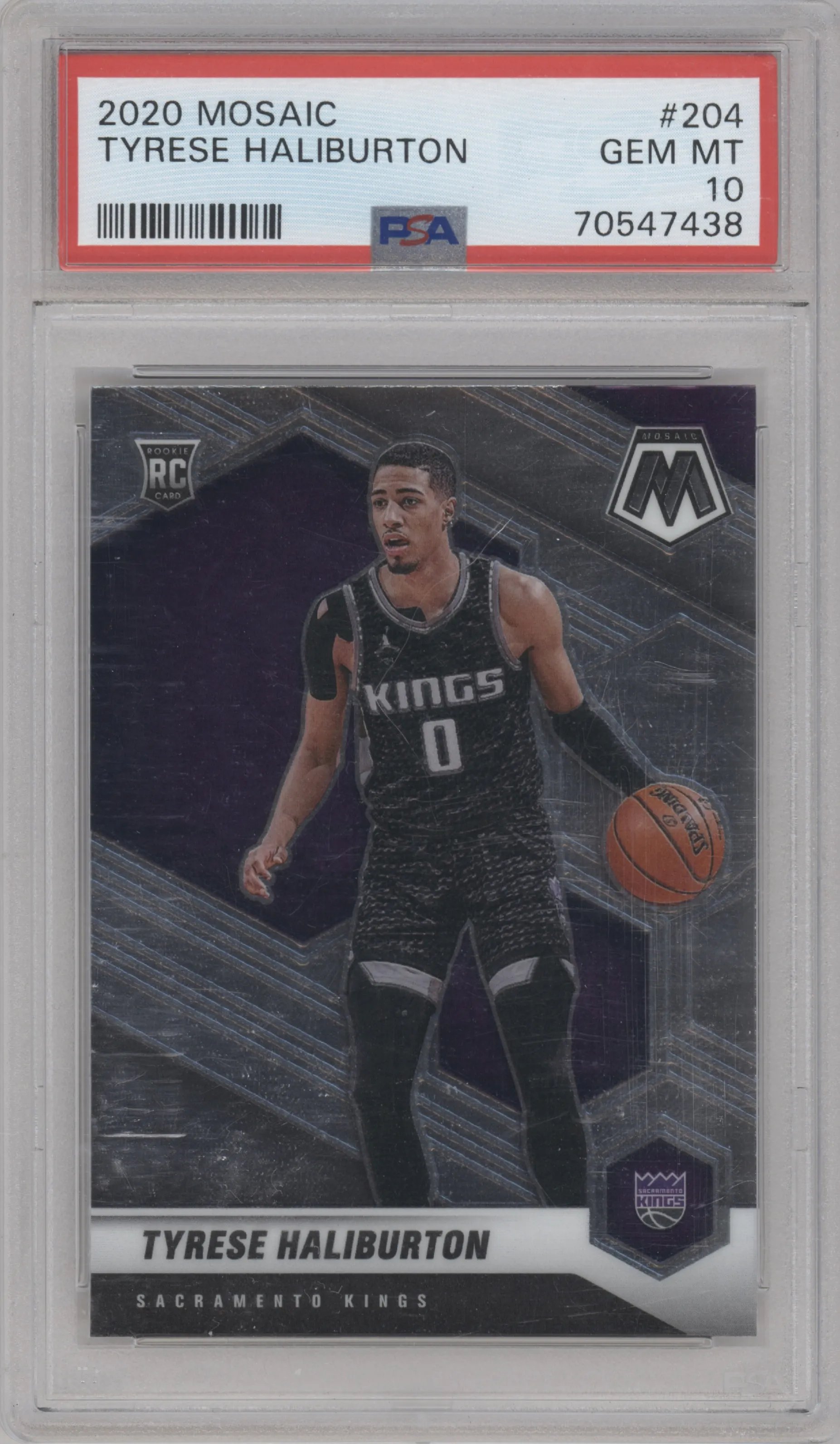 2020 Panini Mosaic Tyrese Haliburton PSA 10