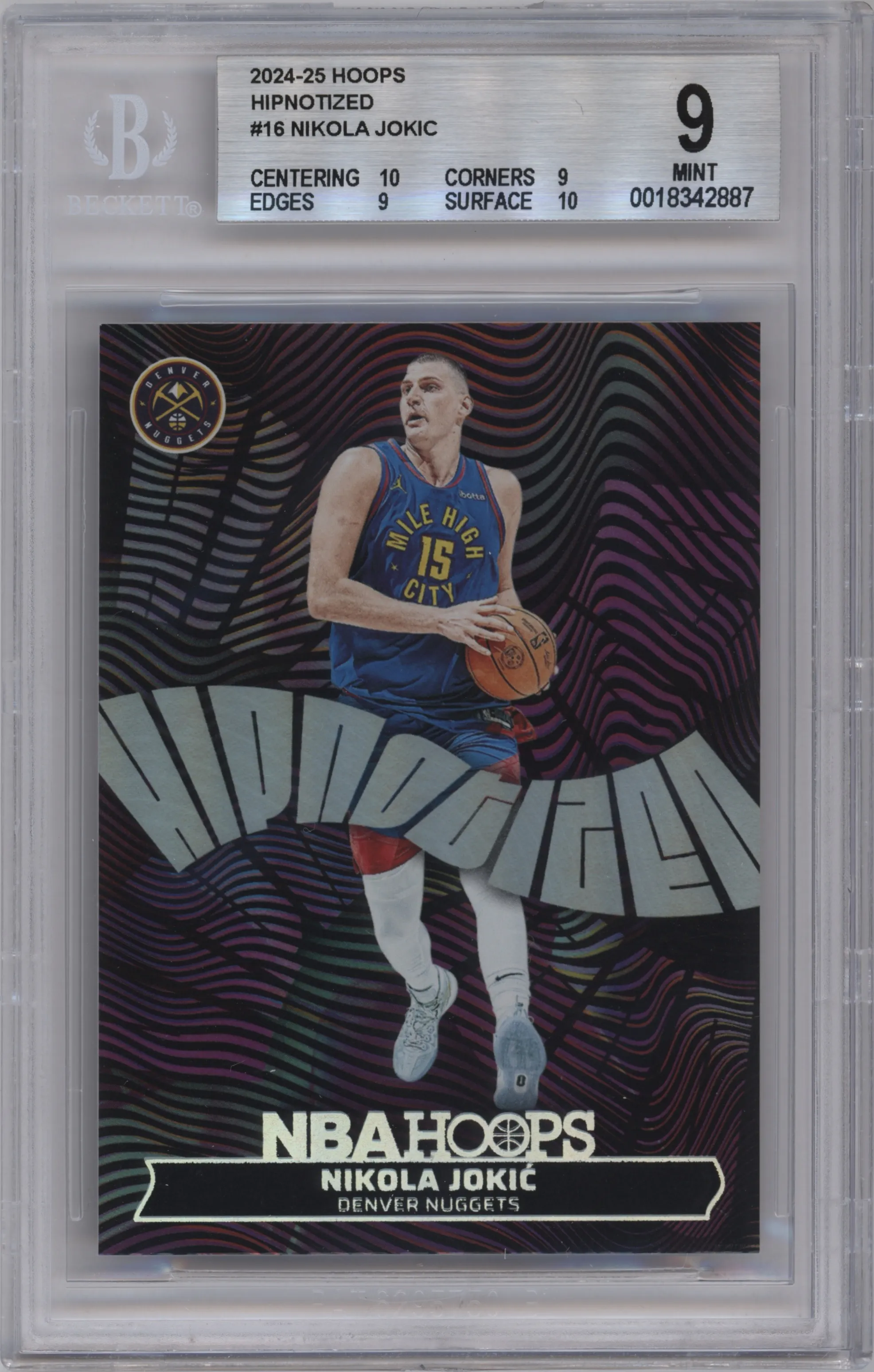 2024 Panini NBA Hoops HIPnotized Nikola Jokic BGS 9