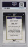 Bronny James Jr./LeBron James from the 2024-25 Topps Now set graded by PSA and given an overall grade of 10.