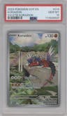 Koraidon from the 2023 Pokemon SV set featuring a Scarlet & Violet Elite Trainer Box (Koraidon) parallel graded by PSA and given an overall grade of 10.