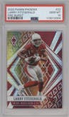 Larry Fitzgerald from the 2020 Panini Phoenix set featuring a Fire Burst parallel graded by PSA and given an overall grade of 10.