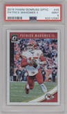 Patrick Mahomes II from the 2018 Panini Donruss Optic set graded by PSA and given an overall grade of 9.