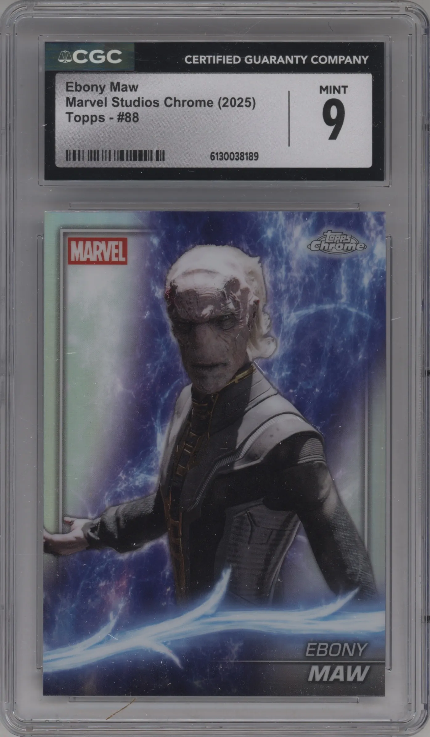2025 Topps Chrome Marvel Studios Ebony Maw #88 CGC 9