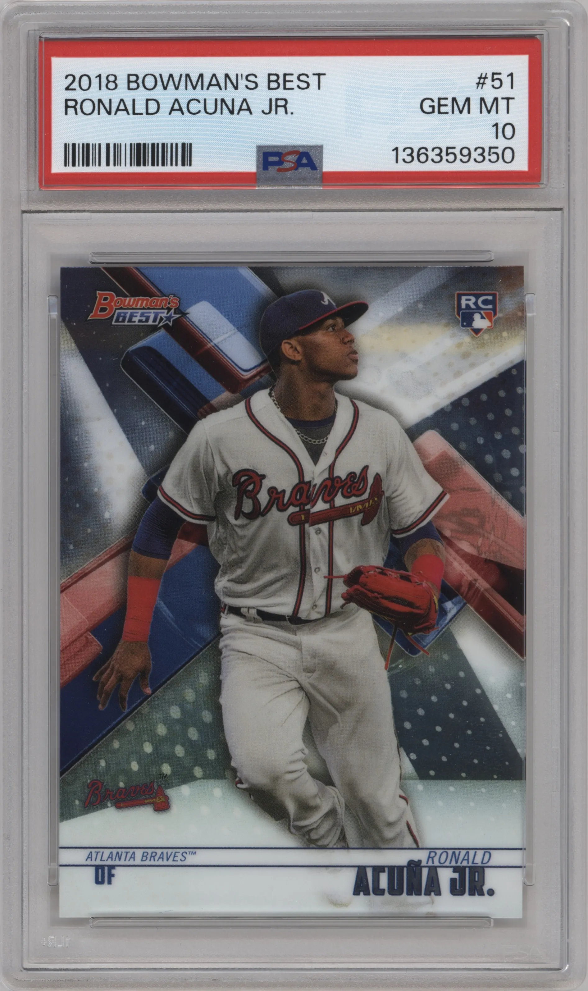 2018 Bowman’s Best Ronald Acuna Jr. PSA 10