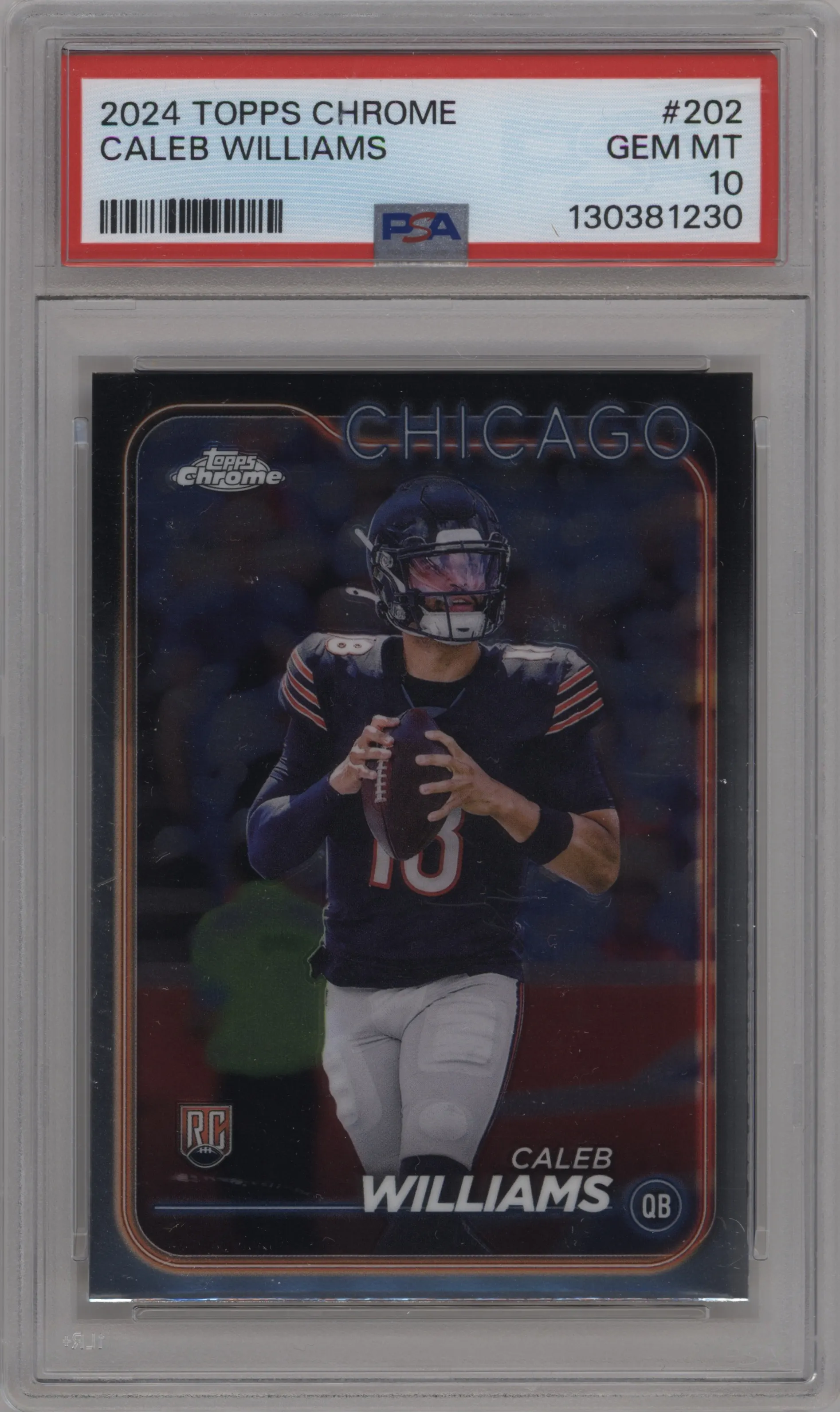 2024 Topps Chrome Caleb Williams #202 PSA 10