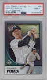 Oswald Peraza from the 2023 Topps Transcendent Collection set graded by PSA and given an overall grade of 10.