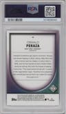 Oswald Peraza from the 2023 Topps Transcendent Collection set graded by PSA and given an overall grade of 10.