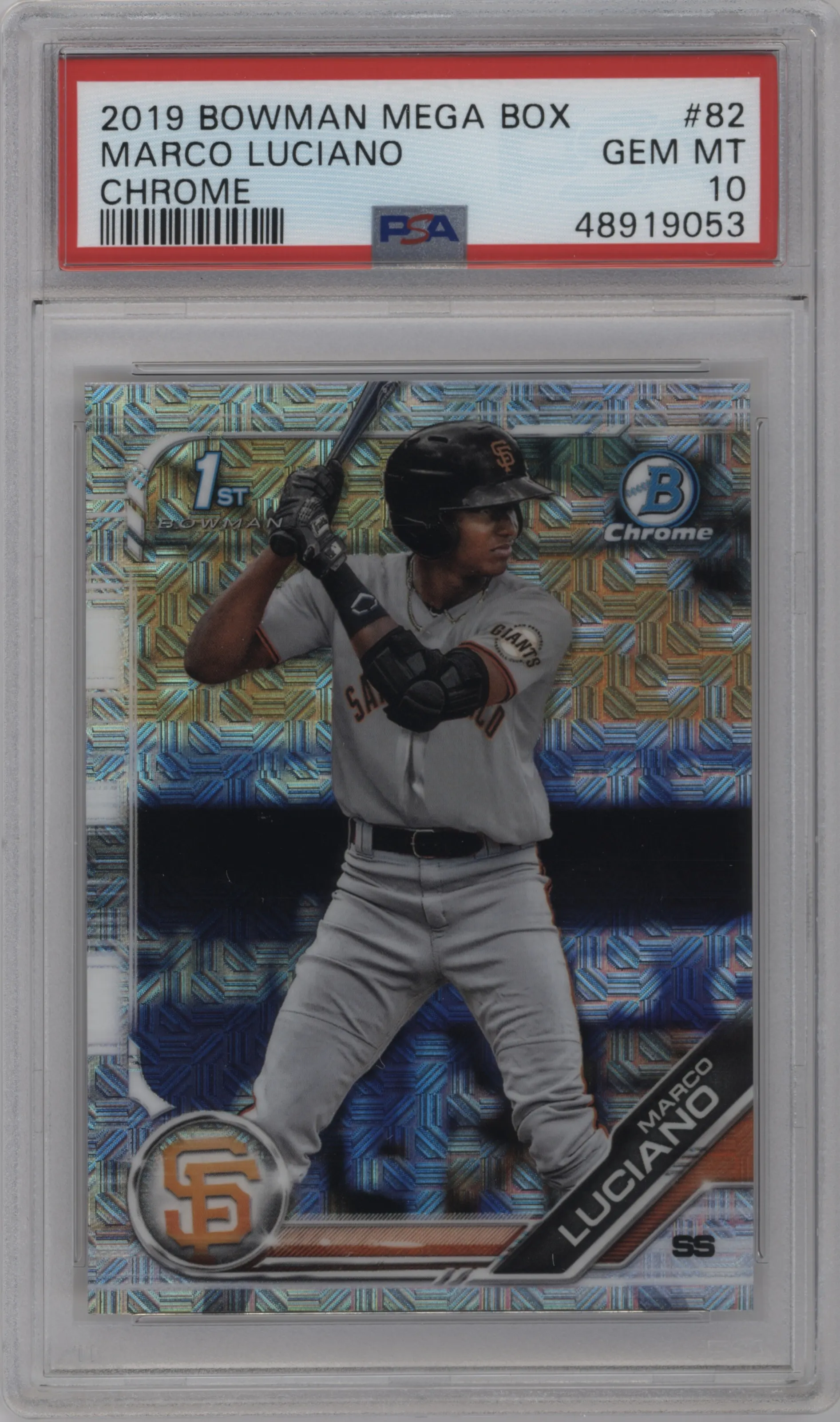 2019 Bowman Mega Box Chrome Marco Luciano PSA 10