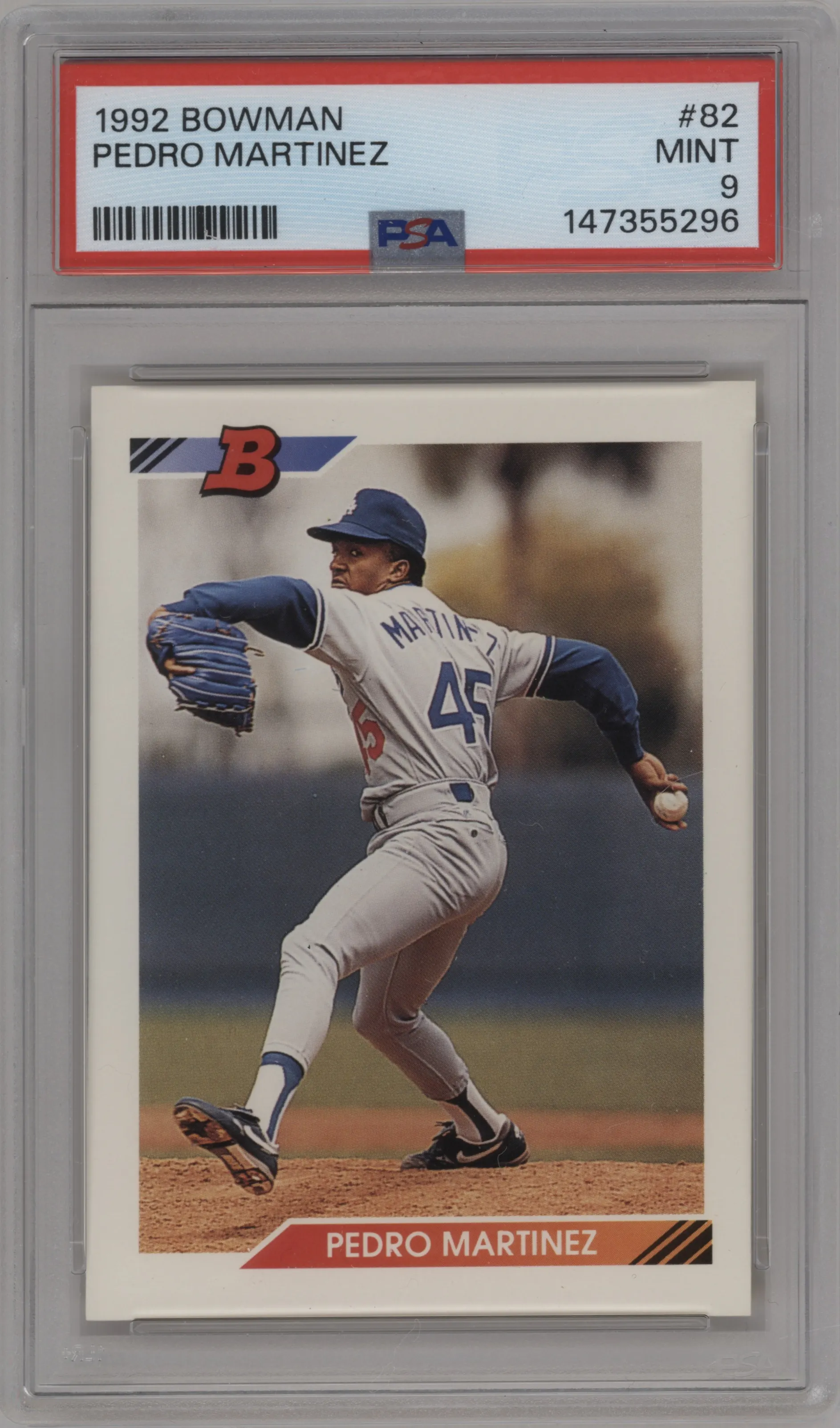 1992 Bowman Pedro Martinez PSA 9
