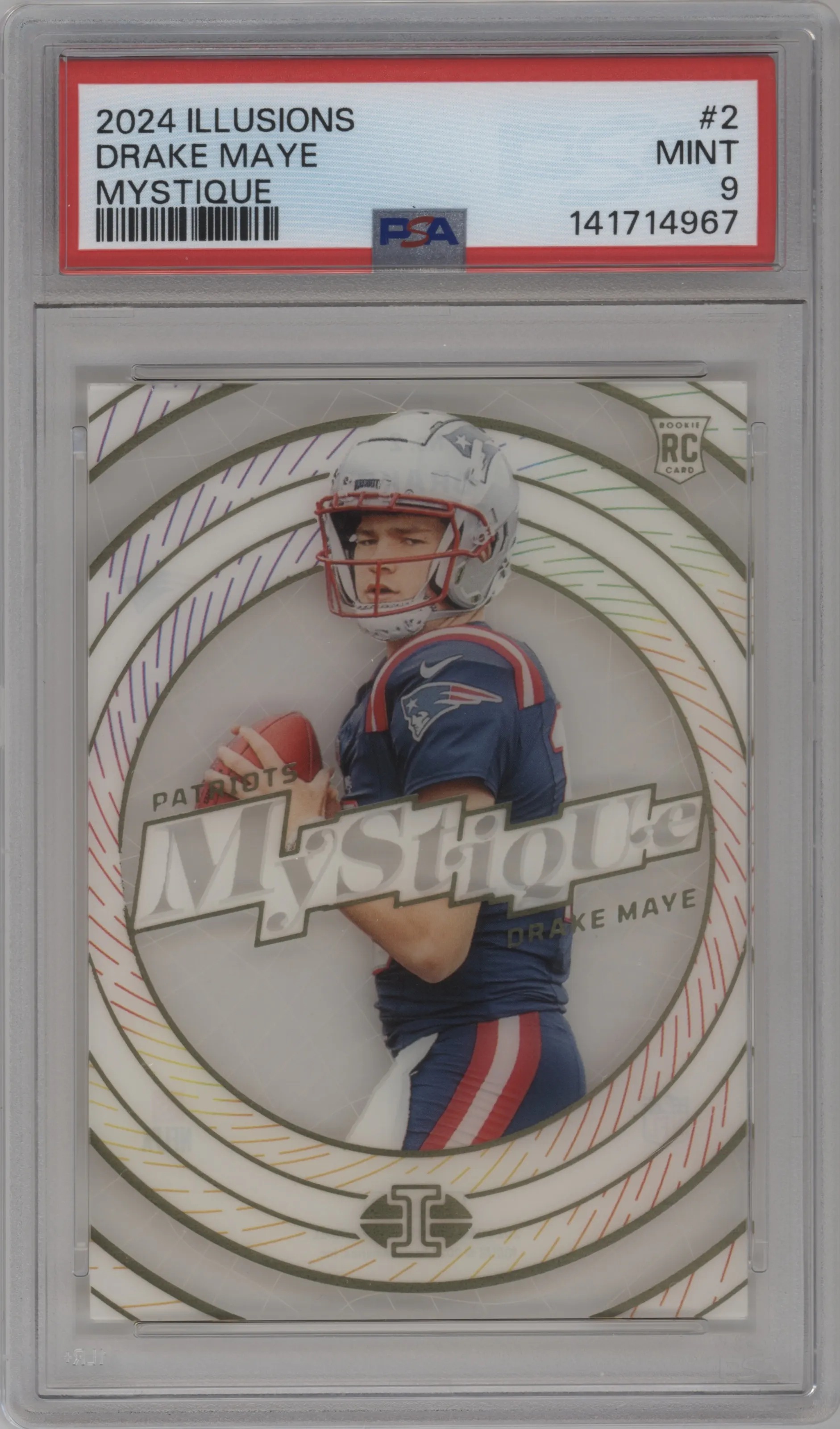 2024 Panini Illusions Mystique Drake Maye PSA 9