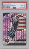 Anthony Edwards from the 2020-21 Panini Mosaic set featuring a Pink Camo parallel graded by PSA and given an overall grade of 10.