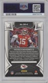 Patrick Mahomes II from the 2022 Panini Rookies & Stars set featuring a White parallel graded by PSA and given an overall grade of 10.