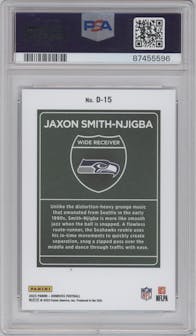 Jaxon Smith-Njigba from the 2023 Panini Donruss set graded by PSA and given an overall grade of 9.