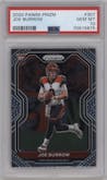 Joe Burrow from the 2020 Panini Prizm set graded by PSA and given an overall grade of 10.