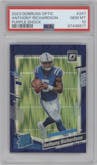 Anthony Richardson from the 2023 Donruss Optic set featuring a  Purple Shock parallel graded by PSA and given an overall grade of 10.