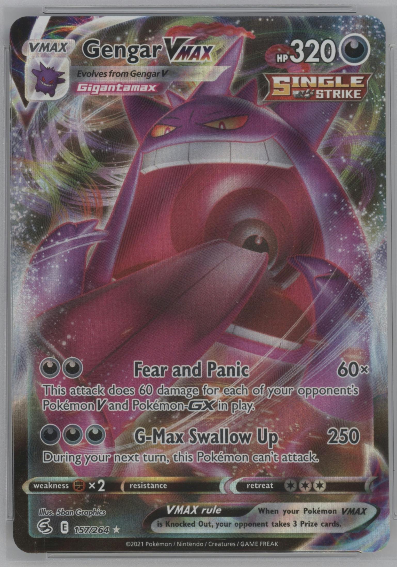 Gengar VMAX FA ポケモンカード 2021年 2021 Pokemon SWSH Gengar VMAX Full Art Rare PSA 9 Japanese