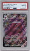 Gengar VMAX from the 2021 Pokemon SWSH set graded by PSA and given an overall grade of 10.
