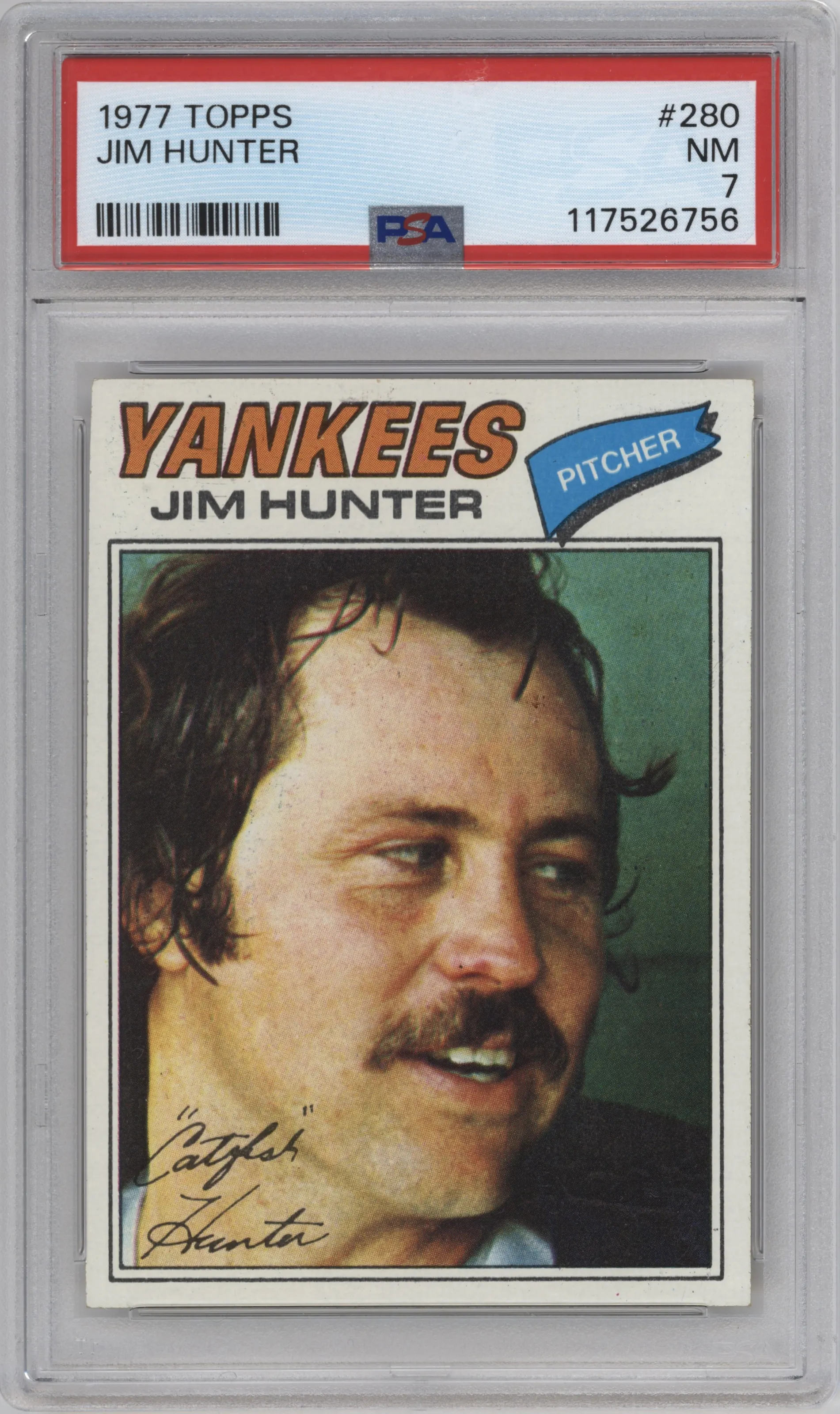 1977 Topps Jim Hunter #280 PSA 7