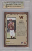 Jayden Daniels from the 2024 Panini Mosaic set graded by Beckett and given an overall grade of 9.5.