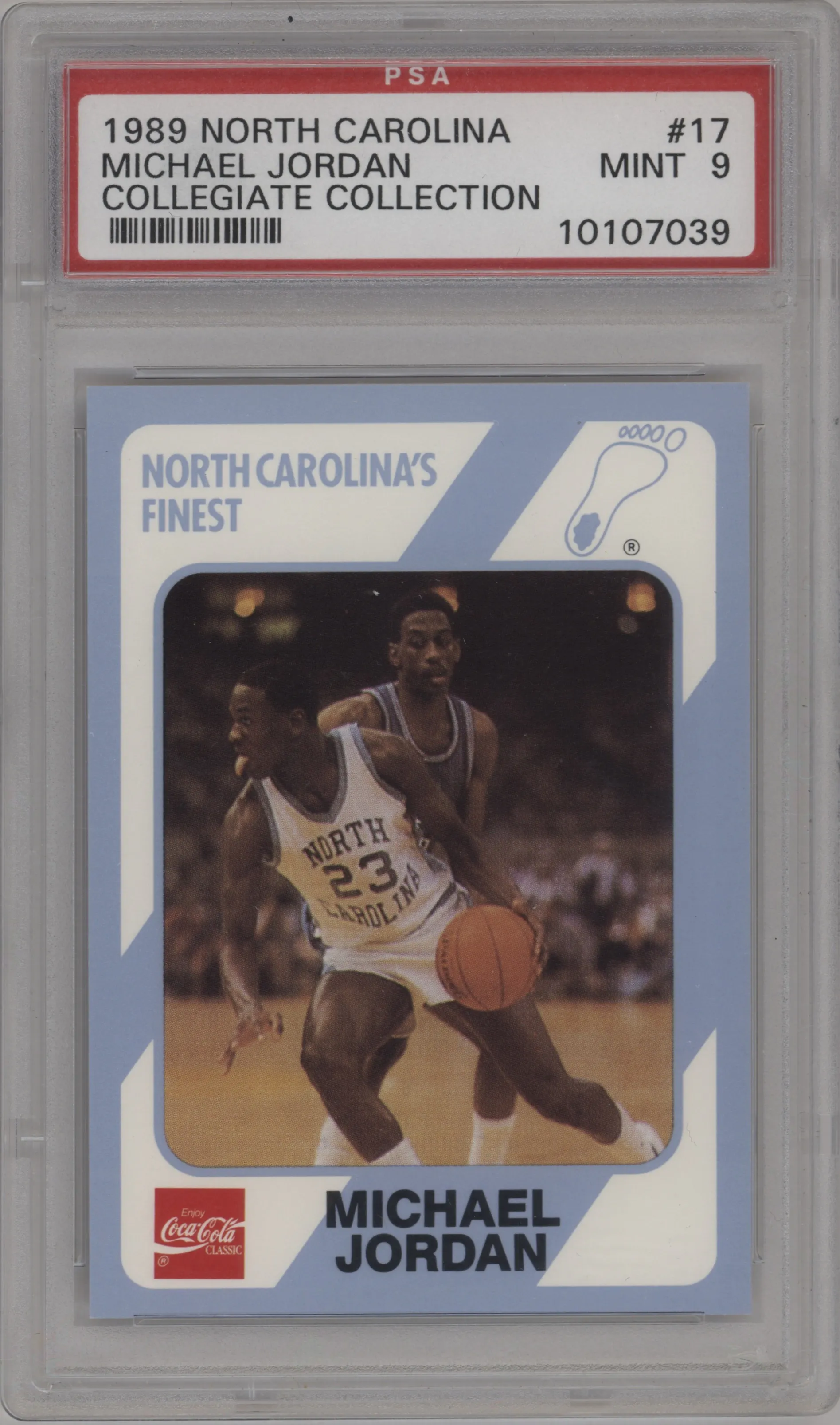 1989 Collegiate Collection North Carolina's Finest Michael Jordan #17 PSA 9