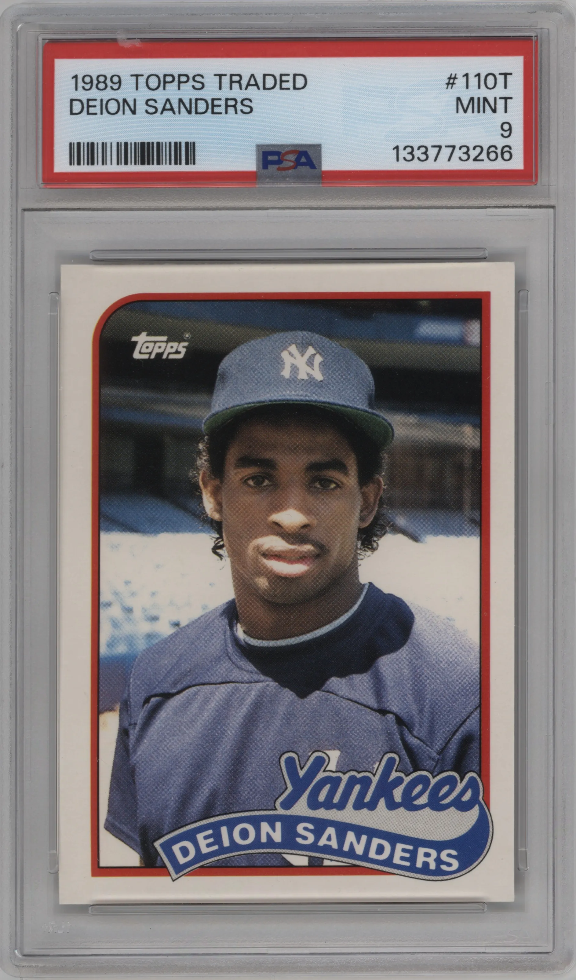 1989 Topps Traded Deion Sanders #110T PSA 9