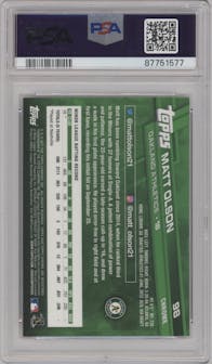 Matt Olson from the 2017 Topps Chrome set graded by PSA and given an overall grade of 10.