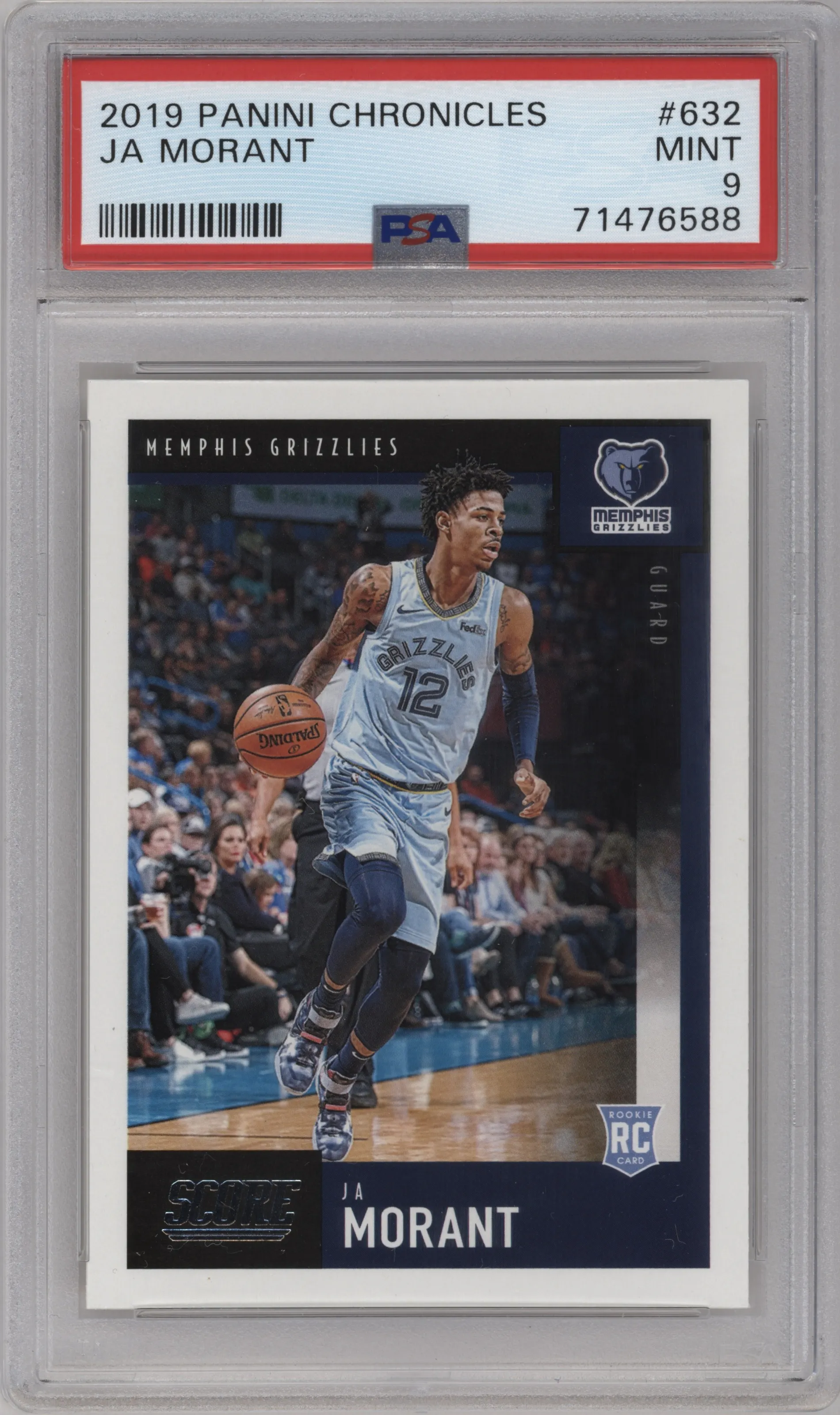 2019 Panini Chronicles Score Ja Morant PSA 9