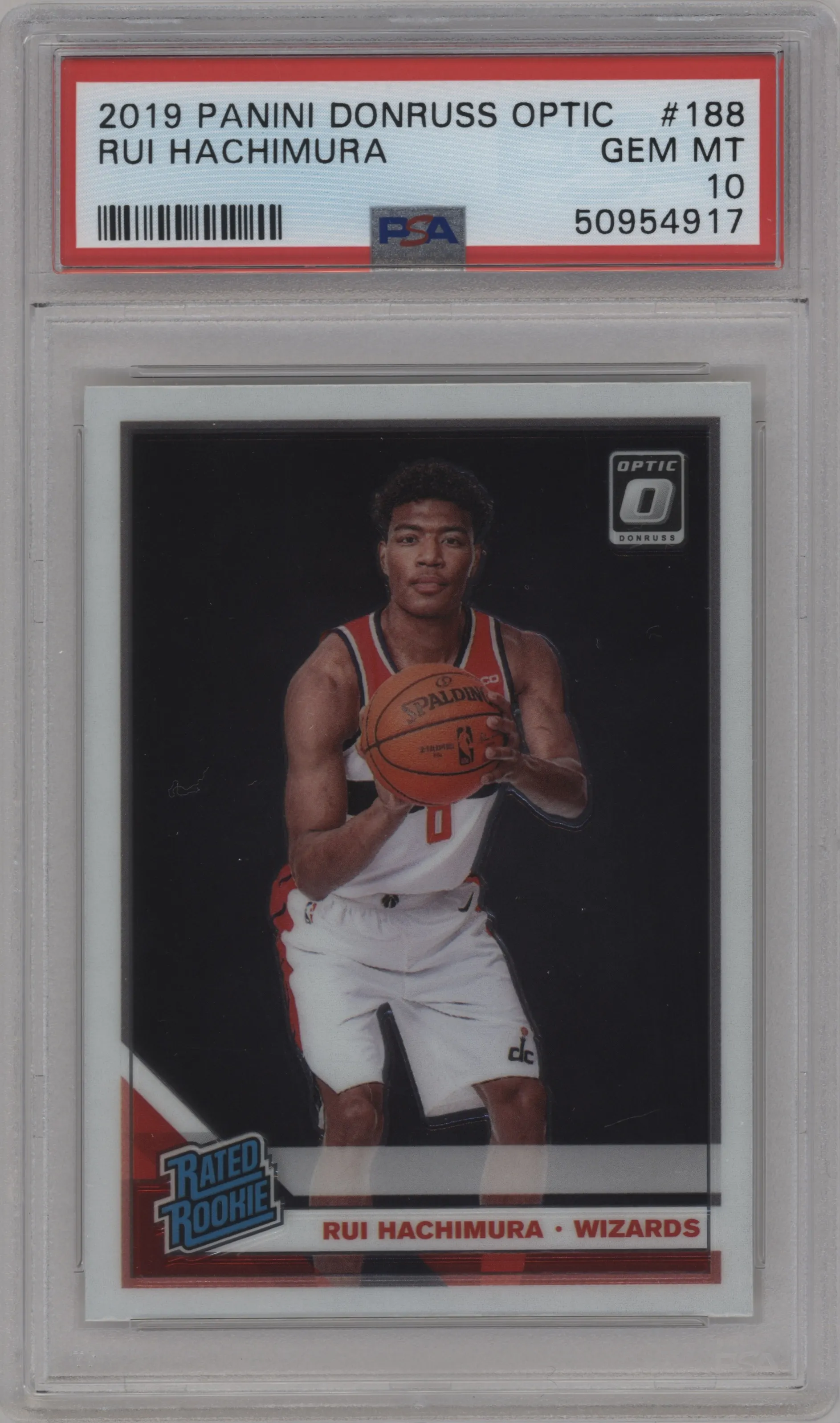 2019 Panini Donruss Optic Rated Rookie Rui Hachimura #188 PSA 10