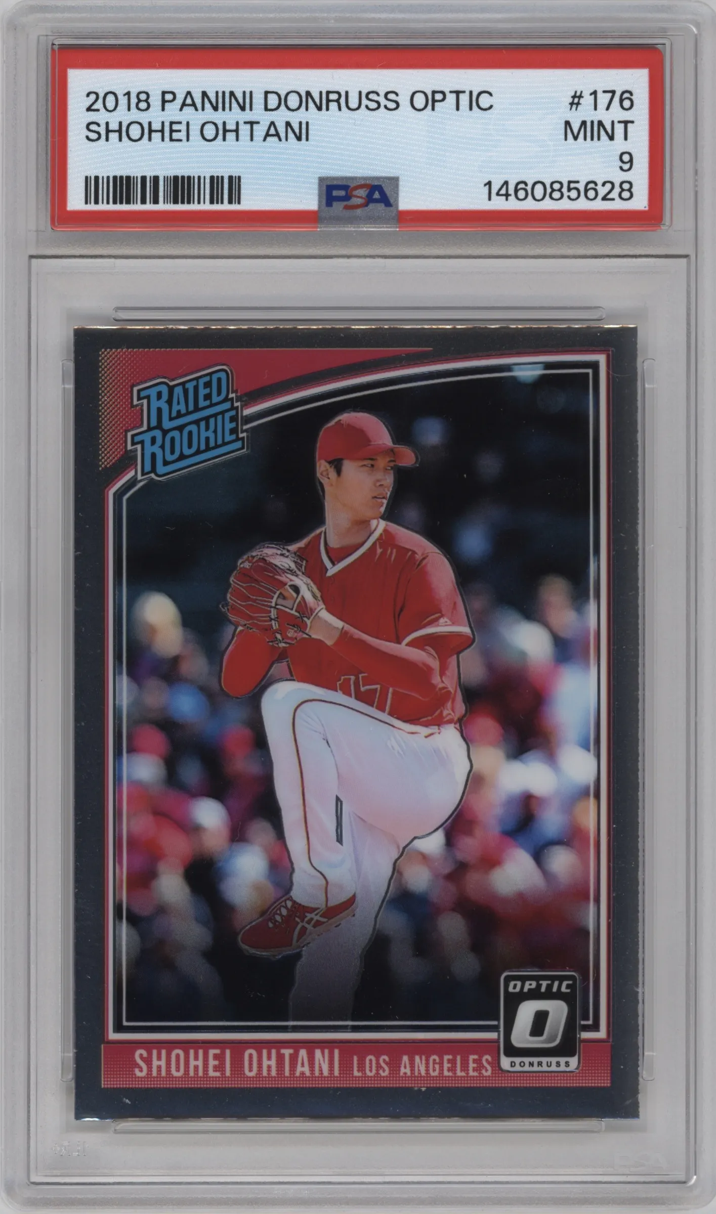 2018 Panini Donruss Optic Rated Rookie Shohei Ohtani #176 PSA 9