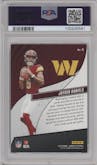 Jayden Daniels from the 2024 Donruss set graded by PSA and given an overall grade of 10.