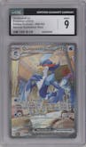Quaquaval ex from the 2023 Pokemon SV set graded by CSG and given an overall grade of 9.