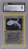 Steelix from the 2000 Pokemon Neo Genesis set graded by CSG and given an overall grade of 9.