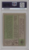 John Elway from the 1984 Topps set graded by PSA and given an overall grade of 8.