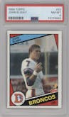 John Elway from the 1984 Topps set graded by PSA and given an overall grade of 8.