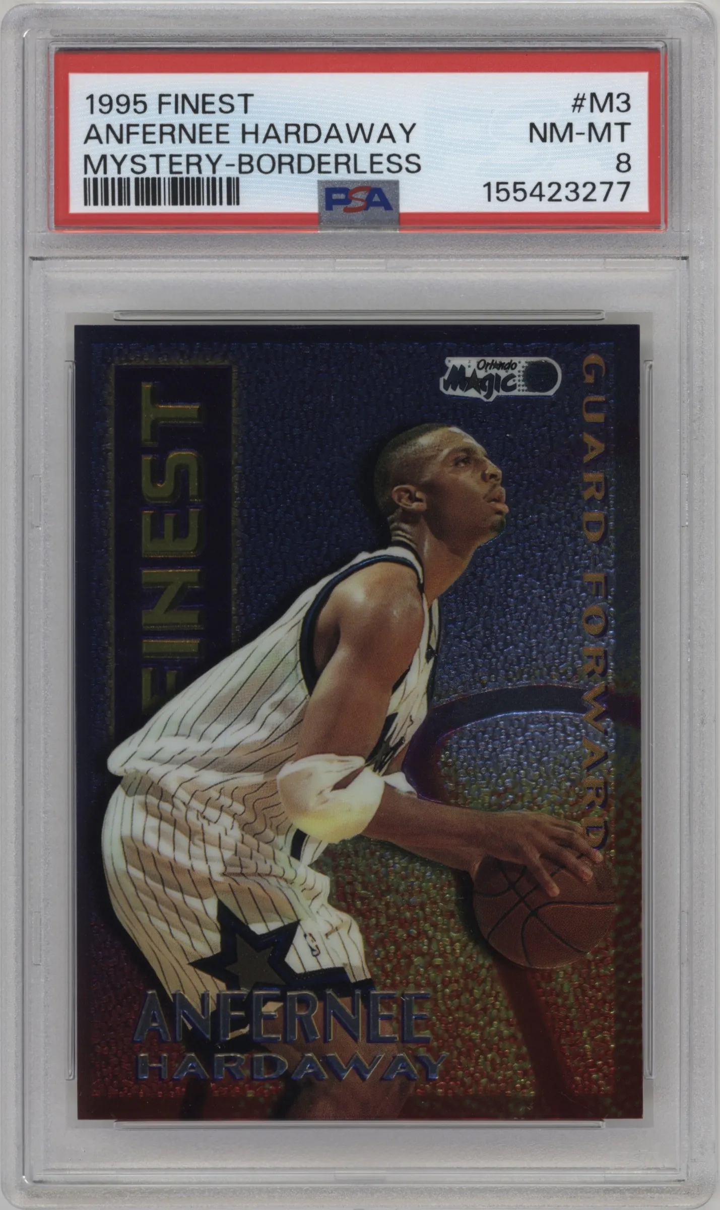 1995 Topps Finest Mystery Anfernee Hardaway Borderless #M3 PSA 8