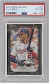Juan Soto from the 2021 Topps Gallery set graded by PSA and given an overall grade of 10.