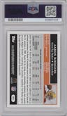 Aaron Rodgers from the 2005 Topps set graded by PSA and given an overall grade of 10.