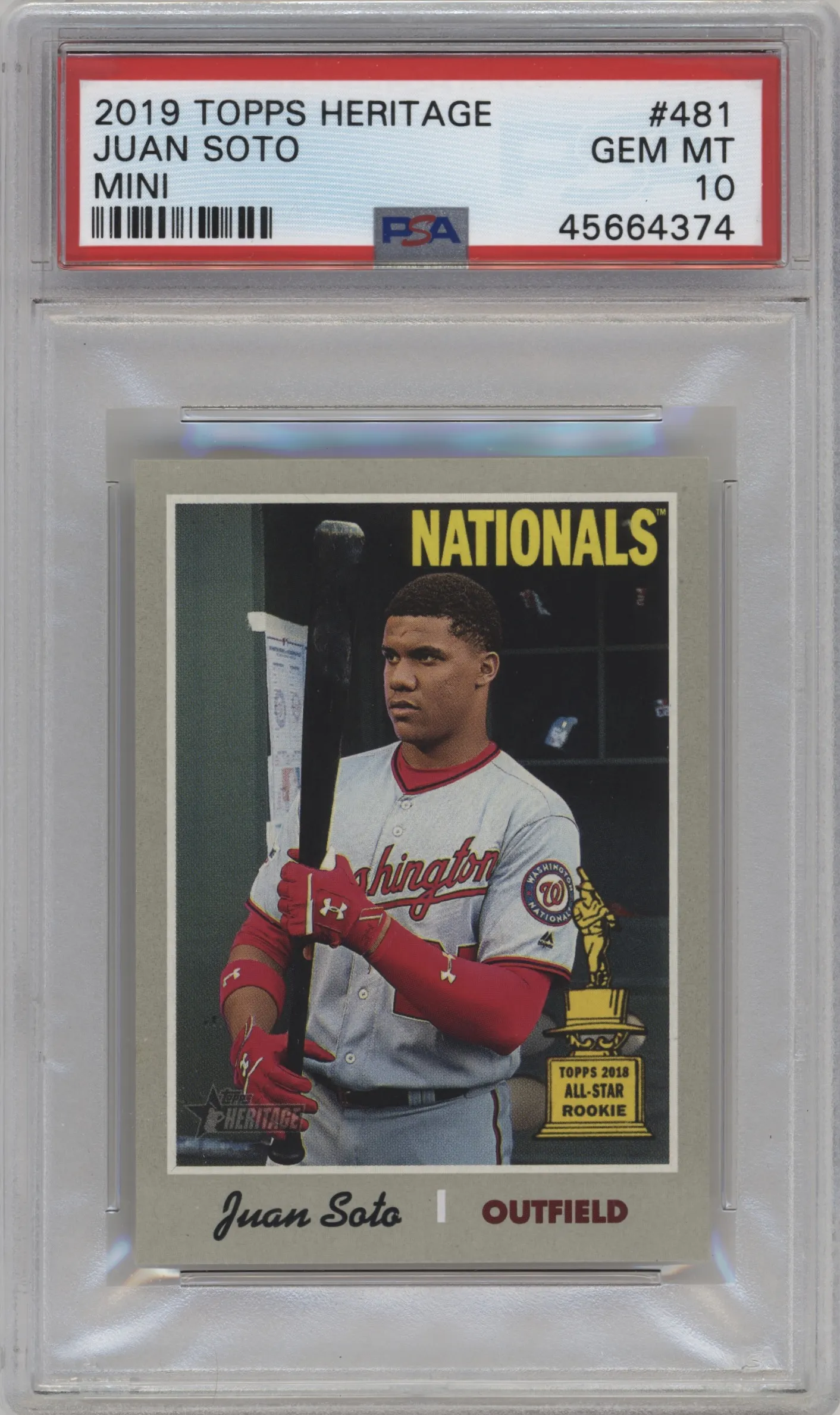 2019 Topps Heritage Mini Juan Soto #481 PSA 10