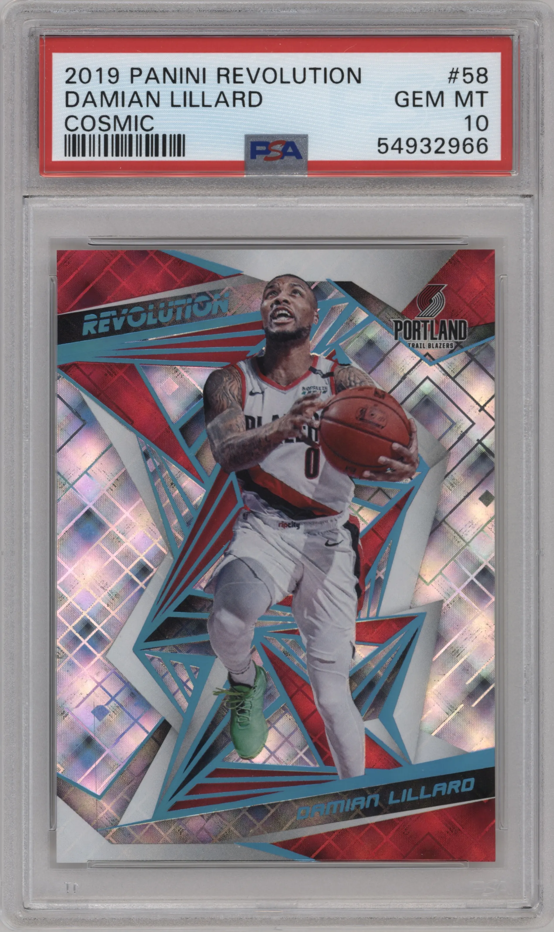 2019 Panini Revolution Damian Lillard Cosmic PSA 10